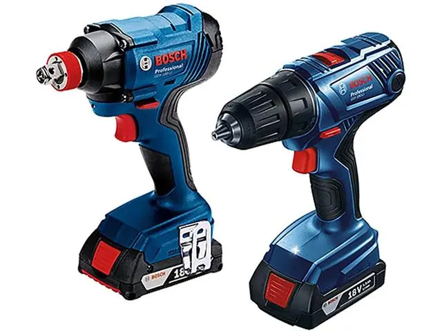 Kit Bosch Parafusadeira Furadeira GSB 180 e Chave de Impacto GDX 180