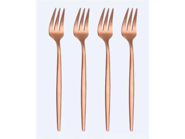 Conjunto de Garfos para Sobremesa haus Dublin Rosé Gold 4 Peças