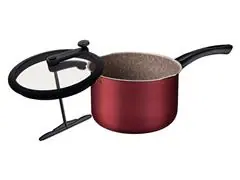 Pipoqueira Tramontina Paris Antiaderente Vermelha Tampa de Vidro 22CM - 0