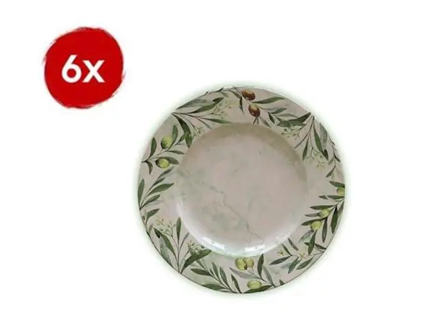 Jogo de Pratos Raso Tramontina Oliva HO em Porcelana 28CM 6 Peças