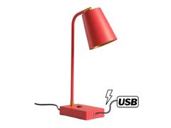 Luminária de Mesa USB Tutto Vermelha
