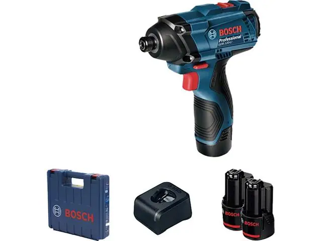 Chave de Impacto Bosch GDR 120-LI com 2 Baterias Carregador e Maleta