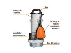 Bomba sumergible Truper metálica para agua limpia uso rudo 1/2 HP  - 2