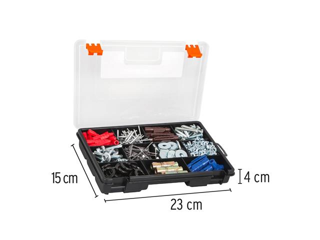 Organizador Truper 23cm Uso rudo 11 compartimentos Negro