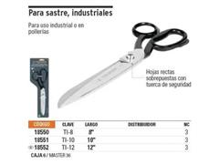 Tijera Truper 30cm industrial para sastre hojas recta mango Negro - 2