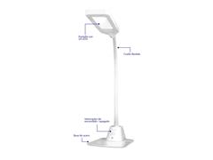 Lampara de LED Volteck 5W cuello flexible p/escritorio Blanca - 0