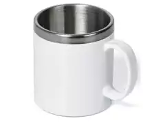 Caneca em Aço Inox Branca 300 ml - 0