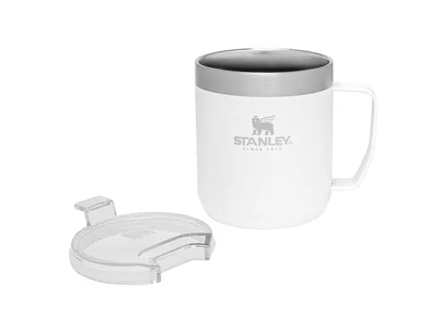 Caneca Térmica com Tampa Stanley Camp Mug Branco Polar 350ML