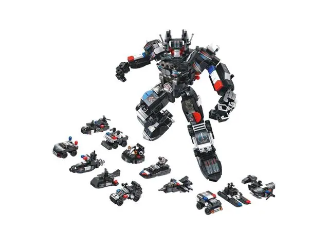 Blocos de Montar Multikids Cubic 25 em 1 Polícia Swat Robot 600 Peças