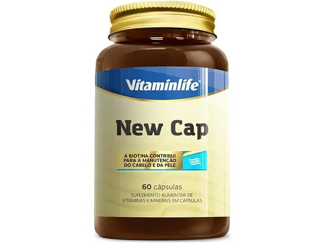 Biotina + Silício VitaminLife New Cap Hair 60 Cápsulas