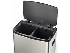 Lixeira Tramontina Octos em Aço Inox com 02 Baldes e Pedal 15 L + 15 L - 1