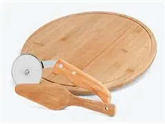 Conjunto para Pizza em Bambu 35CM 3 Peças - 2