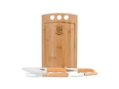 Conjunto para Churrasco e Cozinha em Bambu Inox Califórnia 6 Peças - 0