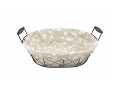 Cesta Oval Mundiart com Alça 31x24/9cm - 0