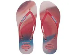 Chinelo Havaianas Slim Metallic Rainbow Pink Lemonade - 0