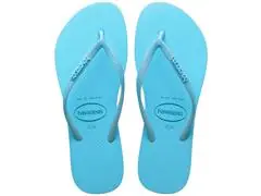 Chinelo Havaianas Slim Glitter Neon Azul Water - 0