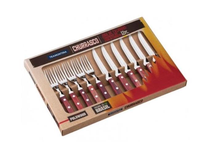Faqueiro para Churrasco Tramontina Polywood 12 Peças
