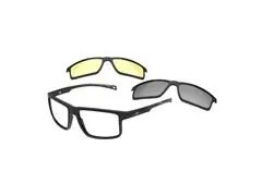 Armacao Óculos Receituario Mormaii Swap 5 Preto Fosco C/Branco