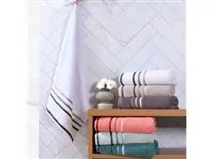 Toalha de Banho Hiper Têxtil Yasmin Branco 68 x 135 cm - 1