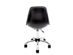 Cadeira Eames Empório Tiffany Office Cromada Preto - 2