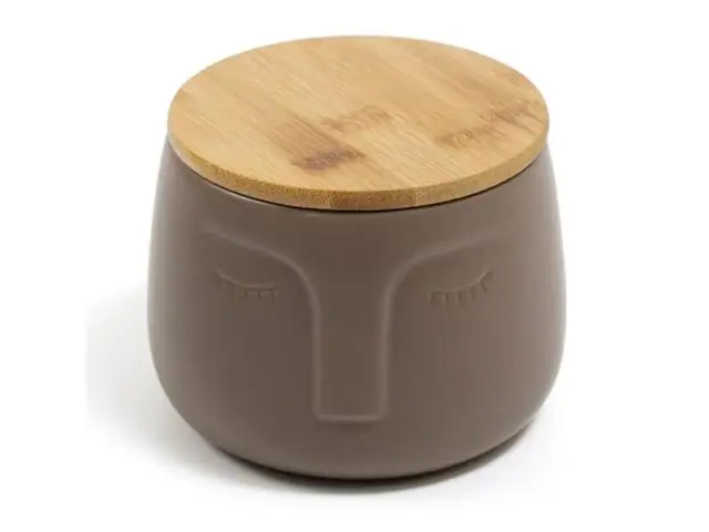 Pote Rosto Dolomita Oikos com Tampa de Bambu