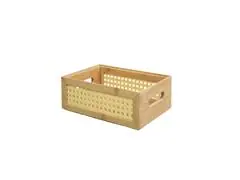 Caixa Organizadora Oikos Empilhável de Bambu e Palhinha 24cm - 0