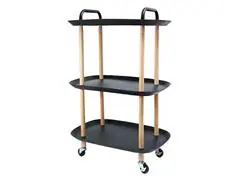 Carrinho Multiuso Oikos 3 Andares Arredondado Preto - 2