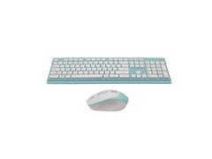 Kit gamer Grean Leaf inalámbrico teclado y mouse Azul/blanco - 1