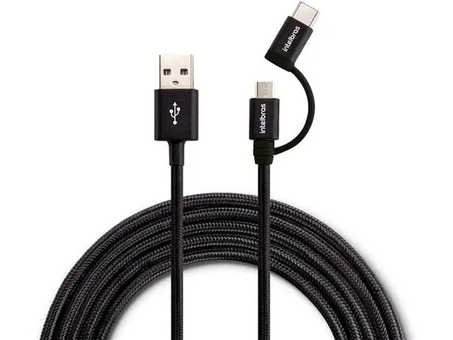 Cabo Usb Intelbras 1,5m Nylon Preto EUABC 15NP