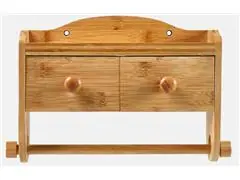 Porta Condimentos em Bambu com Acessórios e Gavetas 5 Peças - 1