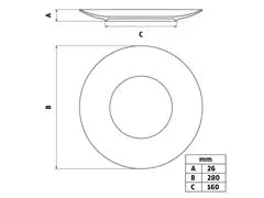 Kit Prato Raso Tramontina Natur em Porcelana Decorada 28cm 6 Peças - 1