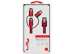 Cabo 3x1 USB A - 1,5m Vermelho (CRC-602)  - 1