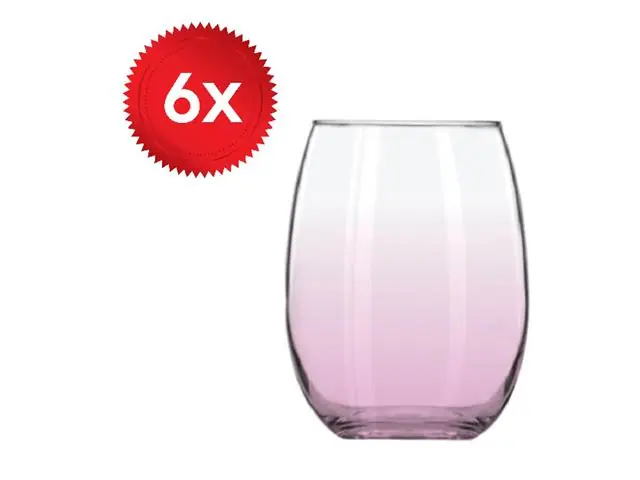 Combo 6 Copos Stemless 430ML Rosa