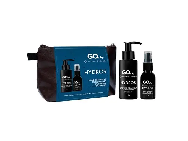 Kit Go Man Hydros (Creme de barbear 90g + pós barba 30g + necessaire)