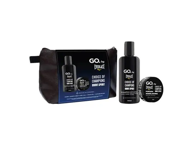 Kit Go Man Everlast BeBrave Spirit Shampoo 140ML+Pomada Modeladora 50G