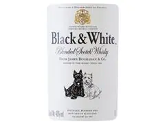 Whisky Escocês Blended Black & White Garrafa 1 Litro - 4