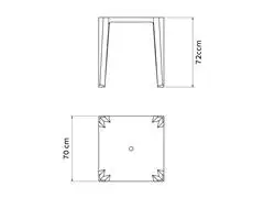 Mesa Tramontina Tambaú em Polipropileno Branco - 3