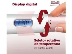 Prancha Alisadora e Modeladora Mondial Branco/Rose 50W P-51 Bivolt - 6