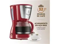 Cafeteira Elétrica Dolce Arome Mondial Vermelho/Inox 800W - 1