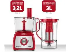 Multiprocessador Turbo Chef 7em1 Mondial Vermelho 1000W  MPN-01-RE - 2