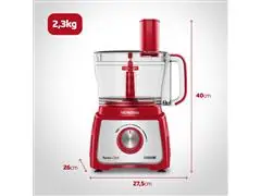 Multiprocessador Turbo Chef 7em1 Mondial Vermelho 1000W  MPN-01-RE - 4