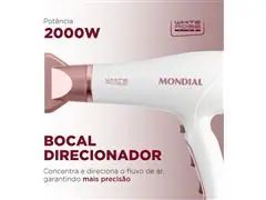 Secador de Cabelos Mondial Branco/Rose Gold 2000W  SCN-50 - 2