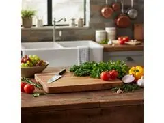 Tábua com Empunhadura Churrasco Tramontina em Madeira Teca 40x30 cm - 7