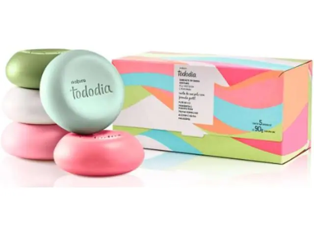 Sabonete em Barra Puro Vegetal Sortidos Natura TodoDia 5 Unidades