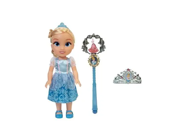 Boneca Princesas Disney Multikids Cinderella com Varinha e Tiara