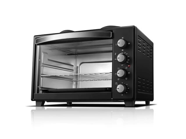 Horno Eléctrico con Anafe SmartTek 45 Litros Negro EO-450A