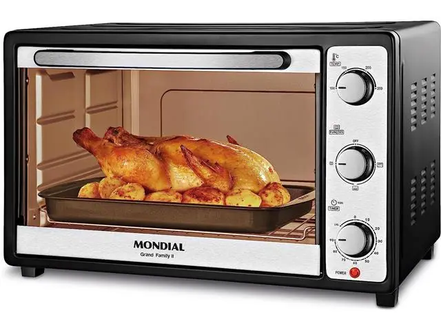 Forno Elétrico 52L Grand Family II Mondial Preto/Inox 1800W FR-52 220V