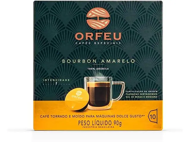 Café Orfeu em Cápsulas Bourbon Amarelo 10 Unidades para Dolce Gusto