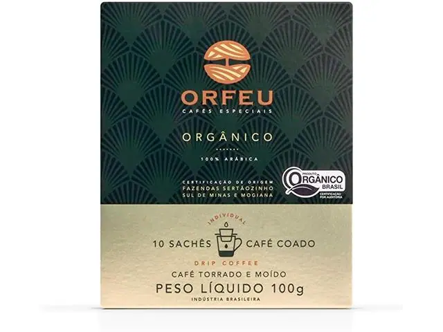 Café Orfeu Drip Coffee Orgânico 10 Sachês