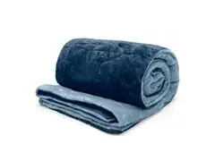 Edredom de Solteiro Buettner Plush Flannel Azul Jeans - 2